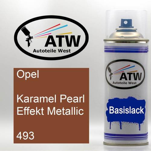 Opel, Karamel Pearl Effekt Metallic, 493: 400ml Sprühdose, von ATW Autoteile West.